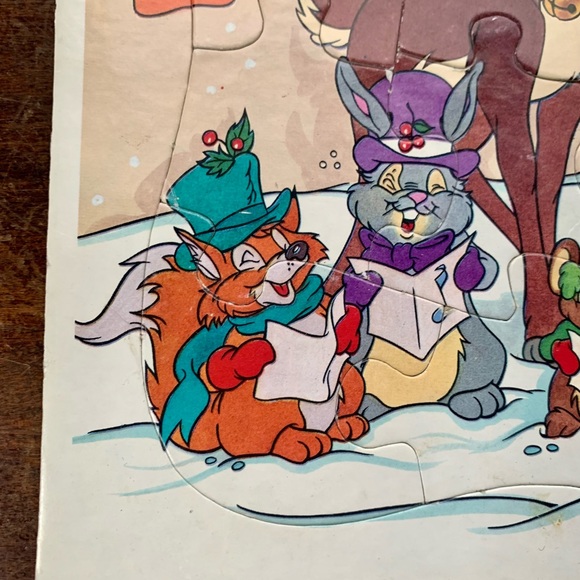 Vintage Golden Frame Tray Puzzle Rudolph the Red Nosed Reindeer 80s - Picture 8 of 8